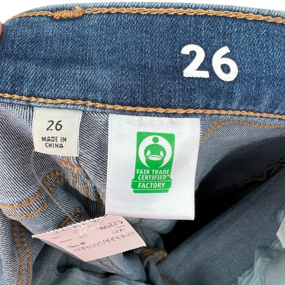 J. Crew 8” Toothpick Jeans in Horse Shoe Wash AQ837 - Picture 8 of 13